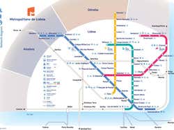 Mappa della metro di Lisbona